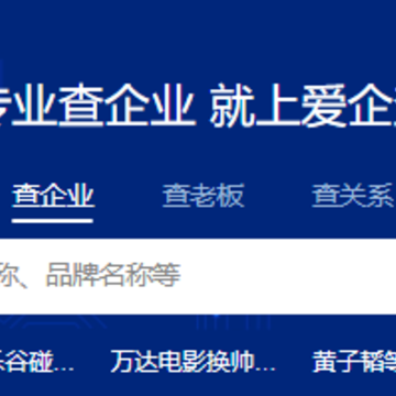 爱企查-企业信息查询 爱企查-企业信息查询