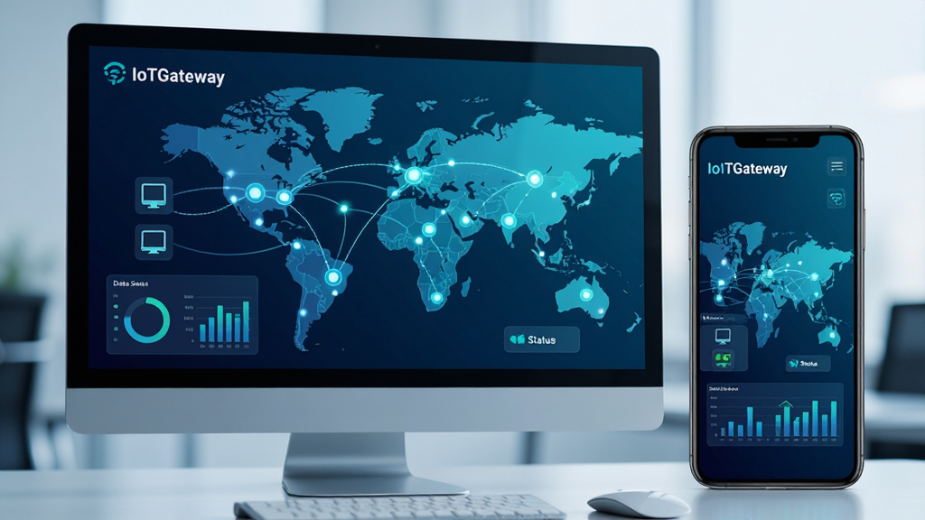 �������ơ�IoTGateway�������ڵ�����Ļ���ֻ���Ļ�Ľ����У�����Ϊ����������ͼ������ڵ㣬�����ִ�����Ƽ������ɫΪ��������ɫ��ϸ�ڰ���Զ�������ߡ��豸״̬ͼ�ꡢ����ͼ������������������ɾ����޶���Ԫ��