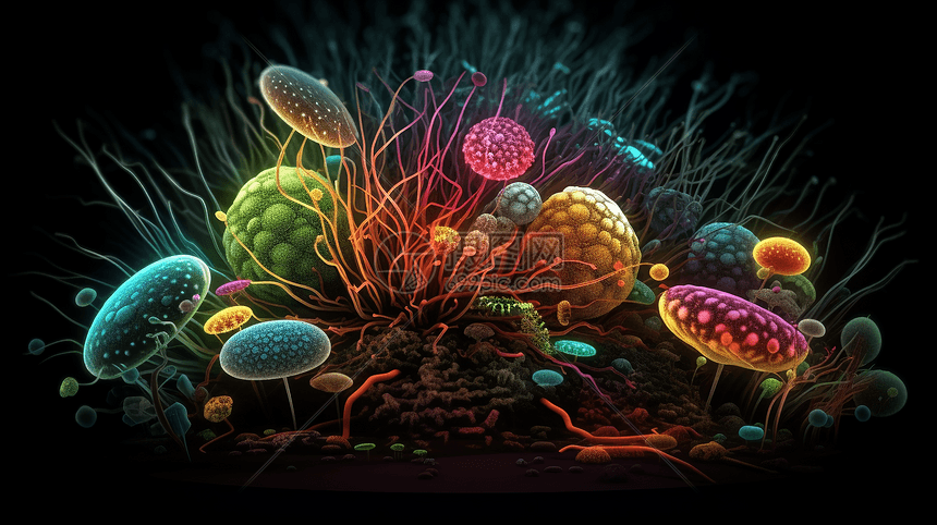 微观世界 探索身边看不见的奇妙生命 微生物科普配图