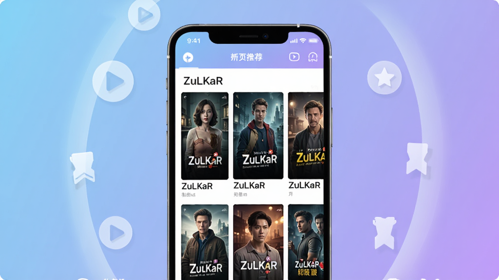 ZuLKaR�̾�Ӧ��������չʾ������������һ�������ֻ����ֻ���Ļ����ʾZuLKaRӦ�õ���ҳ�Ƽ������������������̾����ͼ������Ϊ��͵�����ɫ���䣬��Χɢ���Ų��Ű�ť���ղ�ͼ��Ԫ�أ��������ִ���࣬���������ɾ����޶���Ԫ��