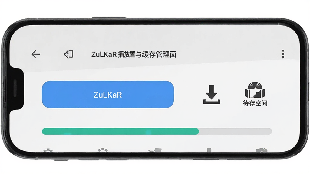ZuLKaR���������뻺��������棬����չʾ�ֻ���Ļ����������ѡ�ť�ͻ�����������Ա������ؼ�ͷ�ʹ洢�ռ�ͼ�꣬����Ϊ���ĻҰ�ɫ�����������������ʸɾ��޶���Ԫ��