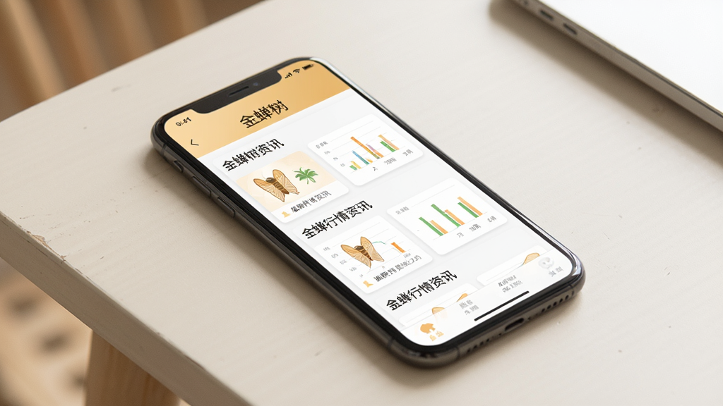 手机屏幕展示金蝉树应用的资讯页面,界面标题为
