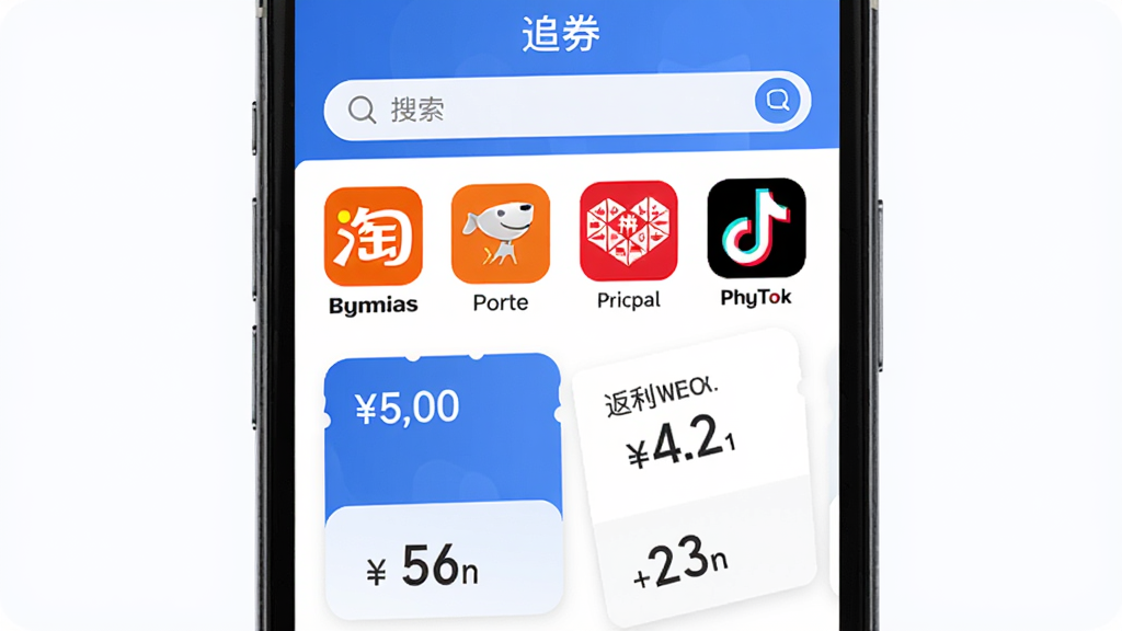 手机屏幕中央展示