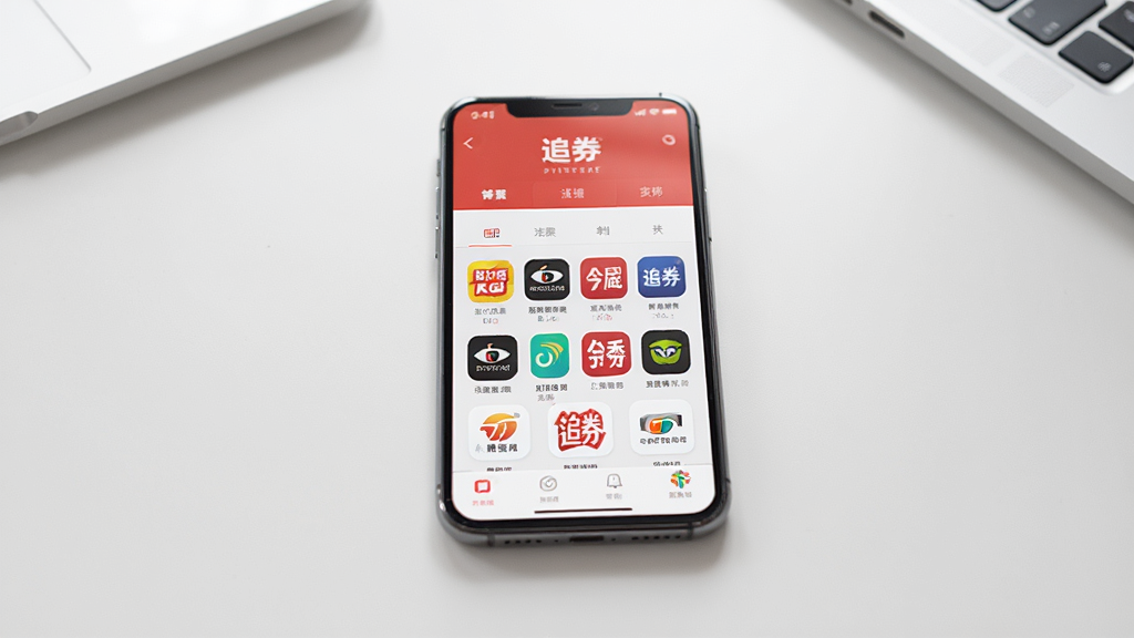 一部手机放置在桌面中央,屏幕显示