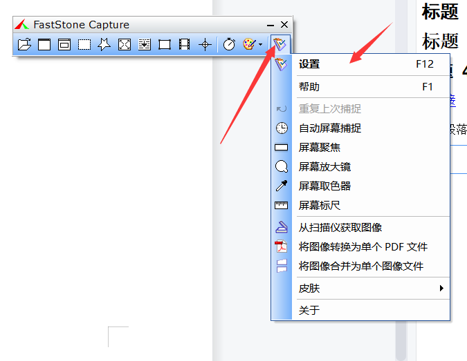 FastStone Capture设置界面快捷键和输出选项