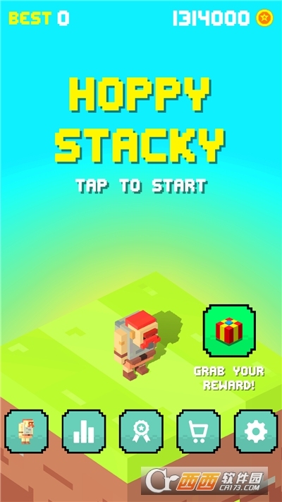 霸气的斯塔克(Hoppy Stacky)游戏画面截图 角色跳跃叠高场景