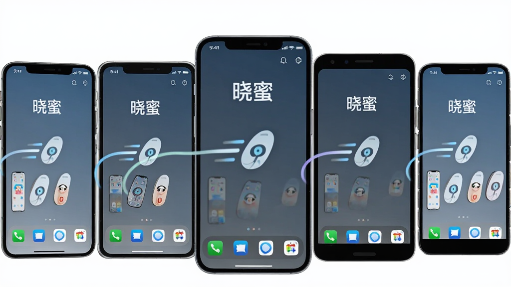多部不同型号手机并排展示,每部手机屏幕均打开