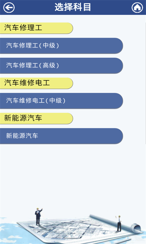 汽修考证通错题归类与专项练习功能截图,展示汽修职业资格证理论备考重点