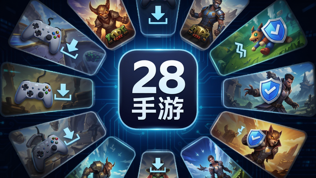 一个虚拟游戏资源库场景,画面中央是