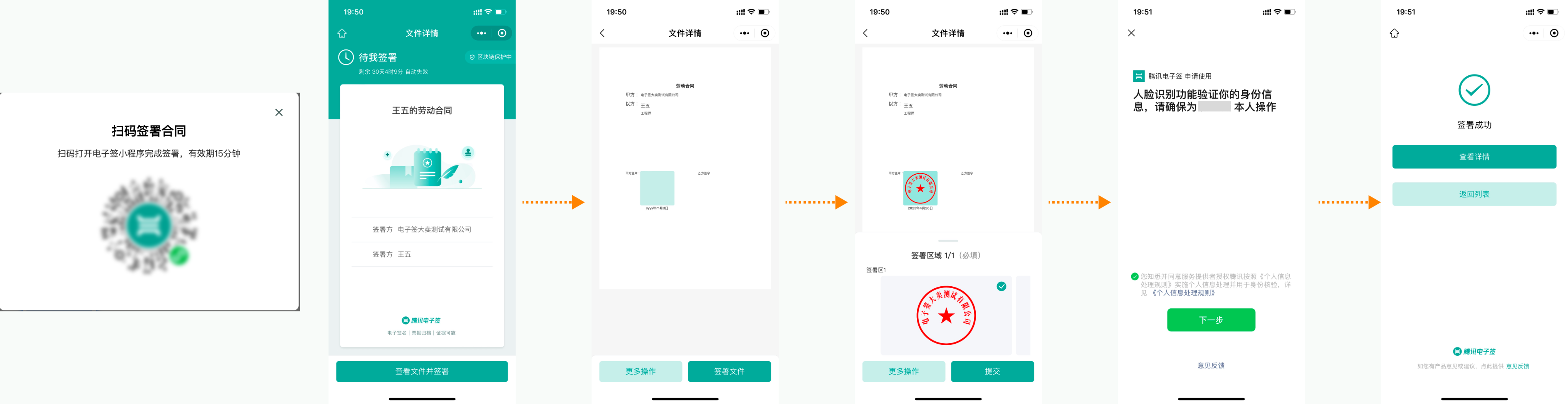 云医签app电子合同签署操作流程界面截图