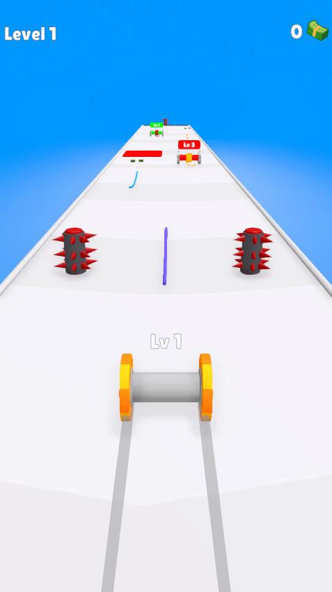 线轴跑酷(Spool Run)游戏界面与跑酷场景截图,用于展示高分技巧和隐藏关卡攻略的配图