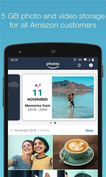 亚马逊相册app(Amazon Photos)备份设置页面 选择相册文件夹