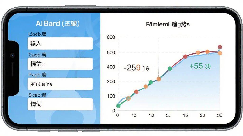 河清健康APP数据记录页面示意图,手机屏幕显示血压血糖录入界面和折线趋势图,主体为手机与图表元素组合,布局左右分栏,左侧为输入框,右侧为曲线图,风格为扁平化医疗健康风,细节包括数字刻度与彩色数据点,画质清晰,干净无杂乱