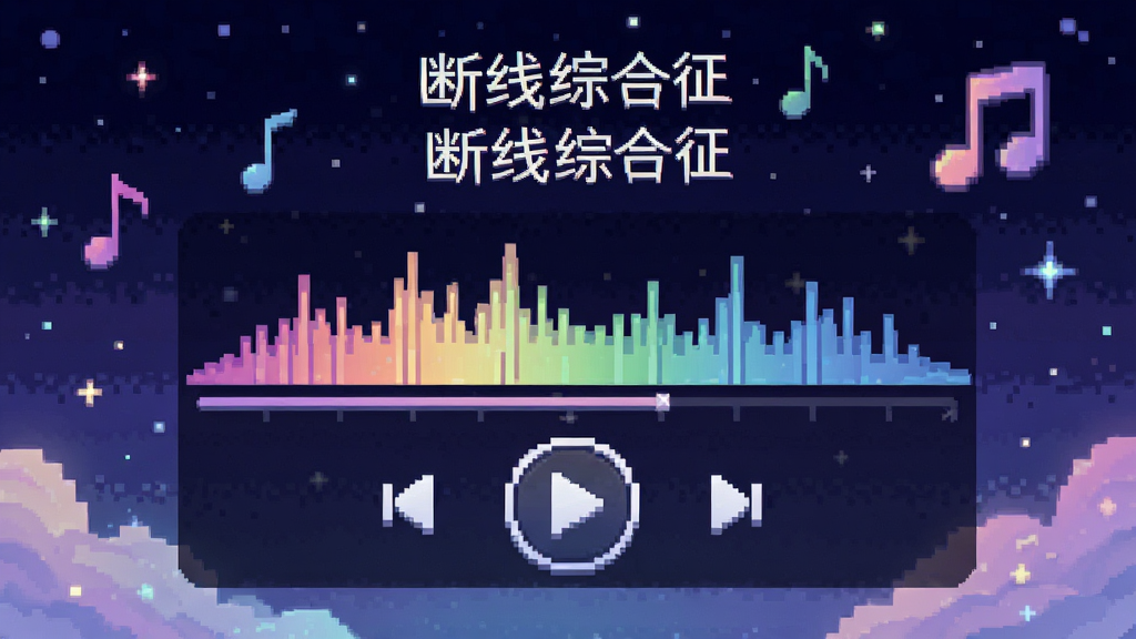 音乐播放界面概念图,画面中显示