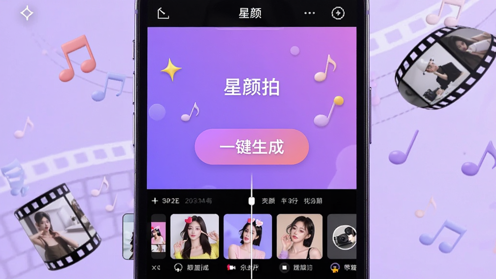 ������һ����Ƭ���棬�ֻ���Ļ��չʾ����Ƶʱ������ģ������ͼ����Ļ���������İ�ť��һ�����ɡ�������Ϊ��ɫ���䣬�������������뽺ƬԪ�ص�׺�����ʱ����죬������������