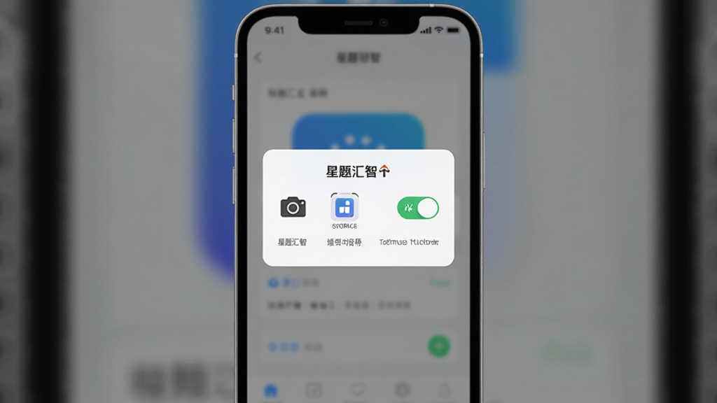 “星题汇智”APP在手机屏幕上显示权限设置引导页,主体为手机界面与弹窗提示,布局为居中弹窗、背景虚化,排版简洁,风格为扁平化引导页风,细节包含相机图标、存储图标、开关按钮、说明文字,画质高清、干净、无多余元素