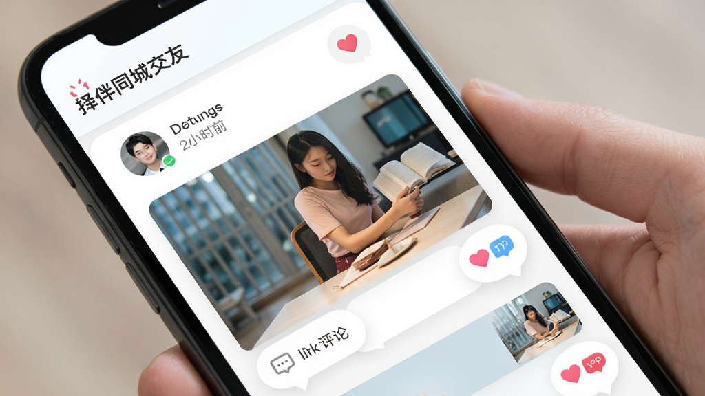 手机界面展示动态信息流,