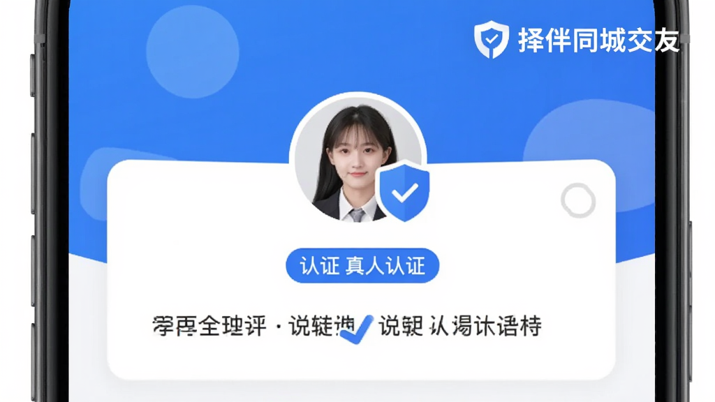 手机屏幕显示认证徽章与用户资料页,