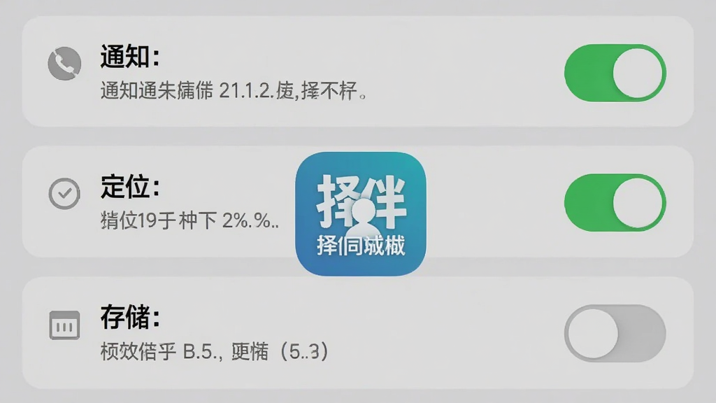 手机屏幕显示设置页面与权限开关,