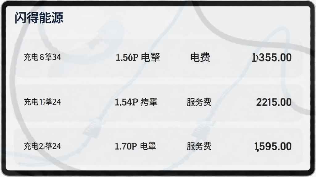 画面展示一个简洁的账单列表界面,顶部标题为