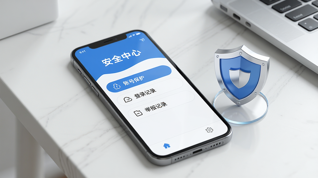 一张熟龄之缘安全使用提示图,画面为手机屏幕展示安全中心页面,有