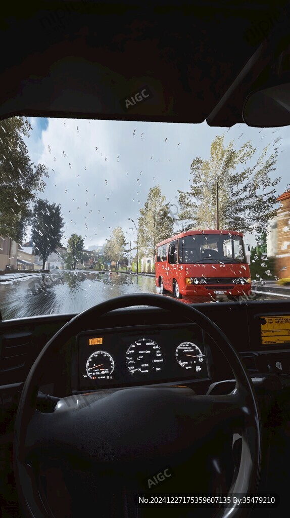公路之旅:多人汽车模拟 安卓版 雨天驾驶截图