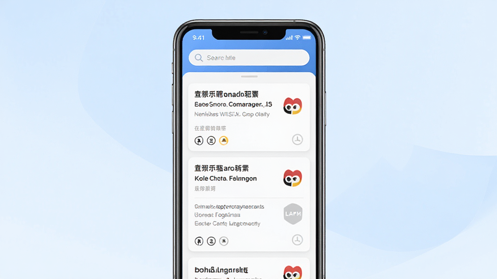一张展示自在招聘APP核心界面的预览图,画面中央为手机屏幕,屏幕内显示自在招聘的职位推荐列表页面,背景为干净的浅蓝色渐变,风格简洁商务,细节包含搜索框、职位卡片、公司logo占位,画质清晰,干净无多余元素