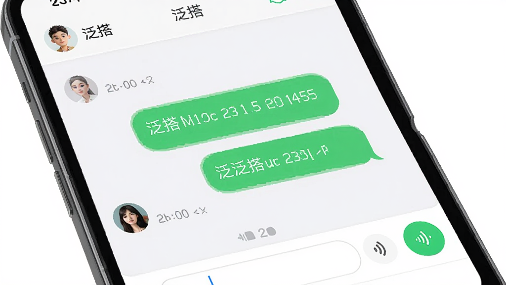 一个手机聊天界面,展示