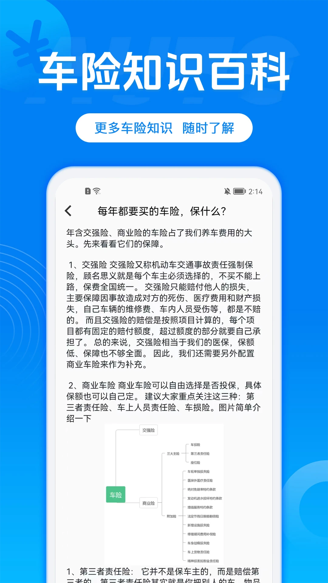 车辆保险车险计算 安卓版 操作界面