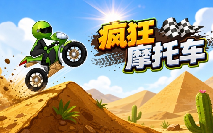 疯狂摩托车大作战联机版飙车实战画面