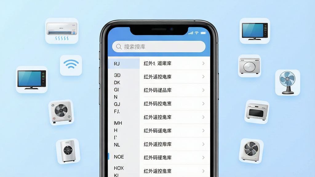 һ��չʾ����ң��APP�������Ľ����ͼ�������������ֻ���Ļ����Ļ����ʾ�Ű�Ʒ�Ʒ���ĵ����б��������Ʒ������ĸ�������Ҳ��Ǿ����ͺ��б��������������򣬽��������ִ�������Ϊǳ��ɫ���䣬�ֻ���ΧƯ���Ÿ��ּҵ��΢Сͼ�꣬��յ������ӡ����ȵȣ�������ΪUIչʾ�磬ɫ�����£�ϸ�����������ʸ��壬����ɾ����޶���Ԫ�أ�ͼƬ������Ϊ������ң�ء�