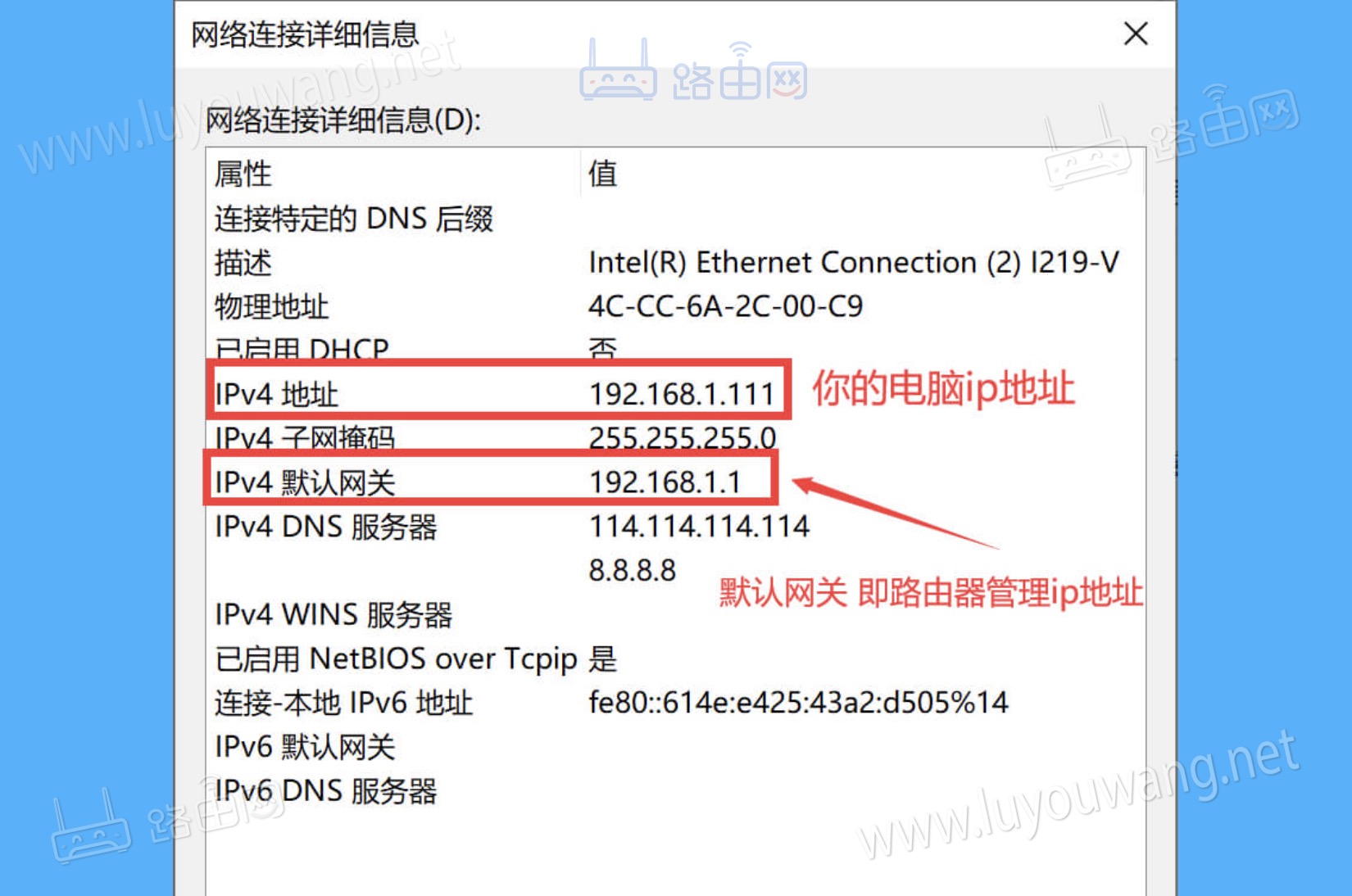 简易IP探测器查询本机公网IP地址结果展示页面