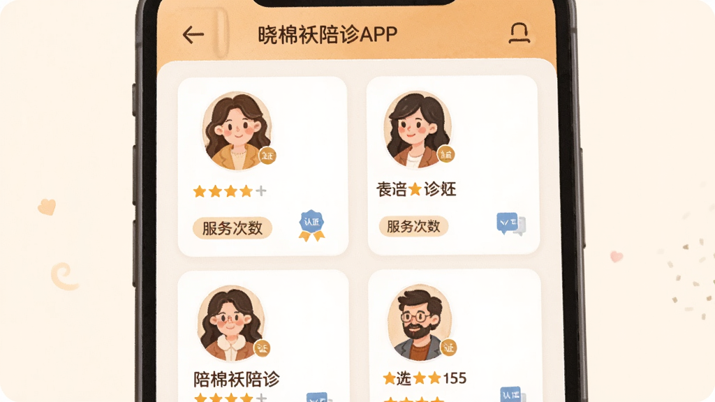 ���ް�����APP��������Ա�б�ҳ���ͼ���廭����������Ϊ�ֻ���Ļչʾ��λ����ʦͷ����������Ϣ�����ֲ��ÿ�Ƭʽ���У��Ű����룬�����ů��ͣ�ϸ�ڰ����Ǽ����֡����������ǩ����֤���µȣ���������������ɾ����޶���Ԫ��