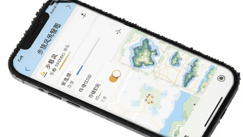 步旅寻风离线地图下载与省电模式设置界面图,主体为手机屏幕显示离线地图管理页面,布局为列表与地图缩略图结合,排版整齐,风格为简约工具类UI,细节包括下载进度条、省电开关按钮、存储空间提示,画质高清,干净,无多余元素