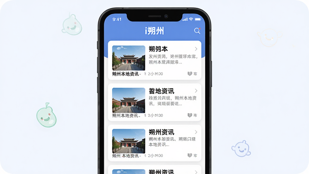 一张手机应用界面截图的插画,画面中央是