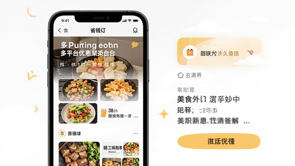 美食外卖省钱订 多平台优惠聚合界面展示图