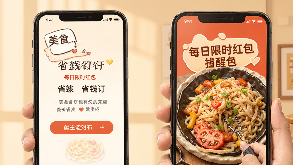 美食外卖省钱订 每日限时红包提醒功能展示图
