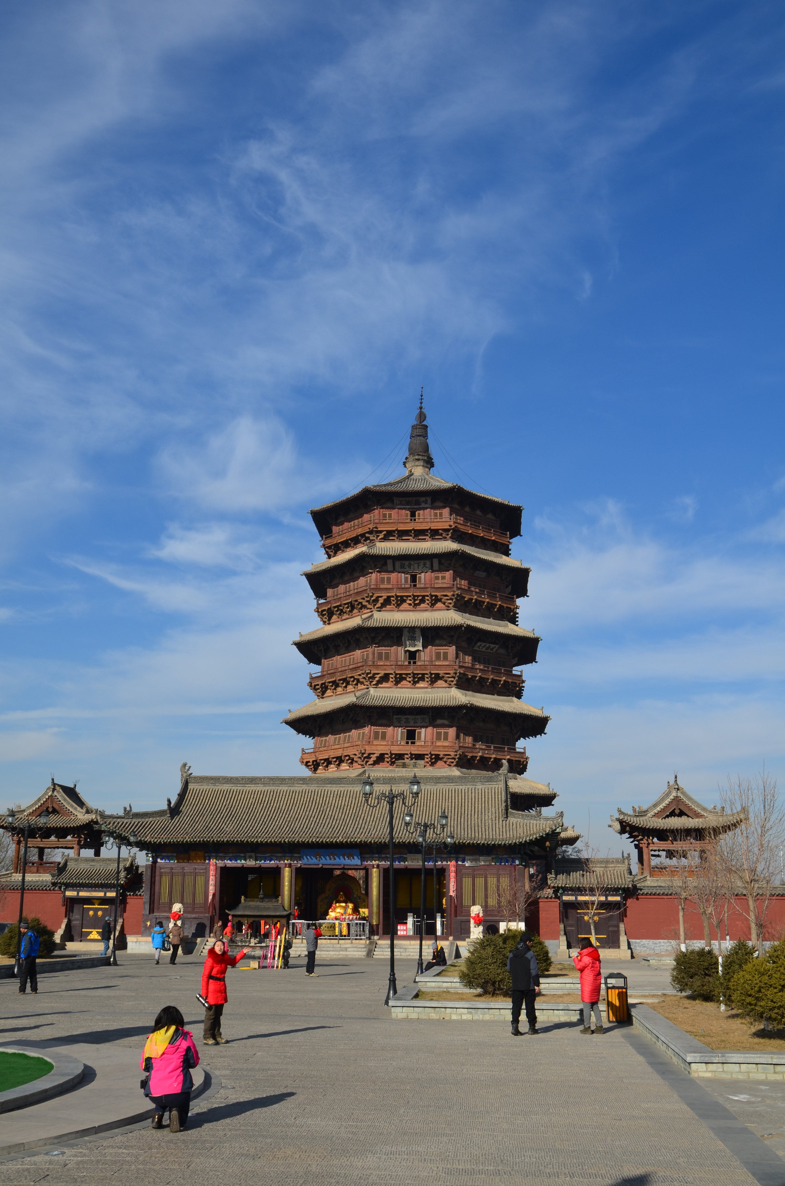 i朔州 朔州旅游必去景点攻略 应县木塔崇福寺杀虎口全景图
