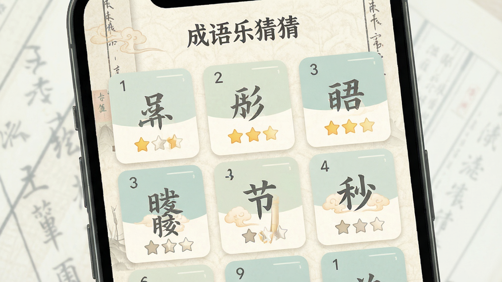手机屏幕中展示