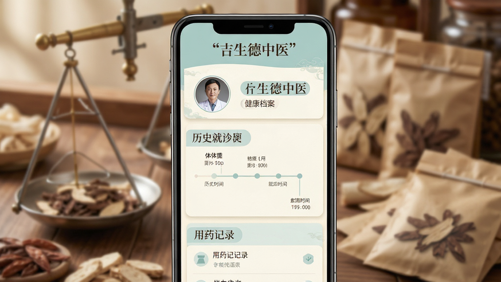 ��������ҽ���˽����������棬�ֻ���Ļ��չʾ�û�ͷ�����ʱ�ǩ����ʷ����ʱ��������ҩ��¼�б���ҳ���Կ�Ƭʽ���ֳ��֣���ɫΪ�������װף�����Ϊ�黯����ҩ�ĳ����������������ҩ��Ԫ�أ�����º�רҵ���Ű���������ʸɾ����޶���Ԫ�أ���������ʹ�����ű�ע