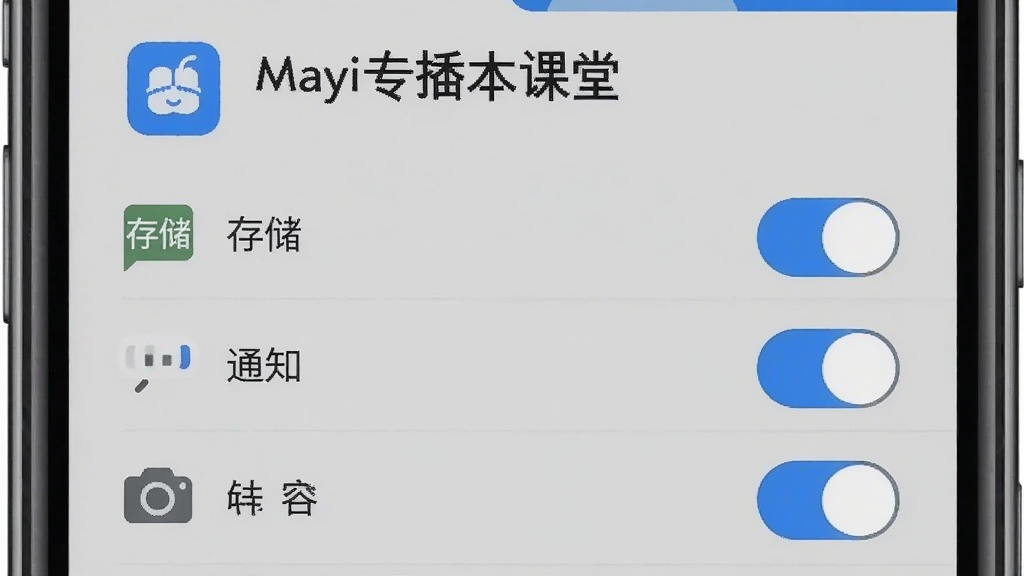 手机应用管理界面中显示