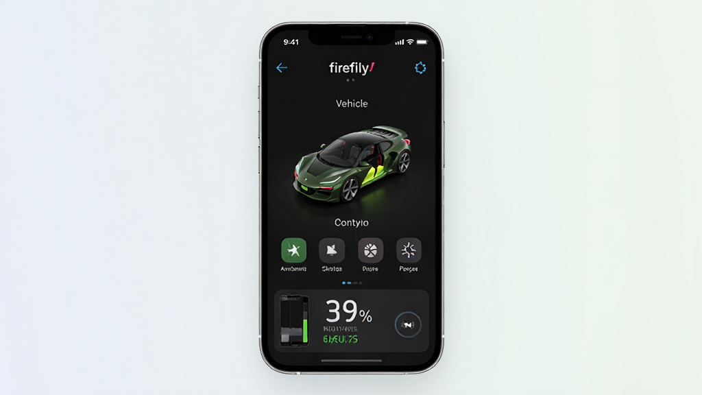 һ��չʾfireflyө����ֻ�APP�������ͼƬ������Ϊһ���ִ������ֻ�����Ļ��ʾ������������������Ϣ������Ϊ����չʾ�ֻ�������Ϊǳɫ���䣬�����Ƽ��У�ϸ�ڰ�������3Dģ�͡�����ͼ�ꡢ�����ٷֱ����֣����ʸ��壬�ɾ����޶���Ԫ��