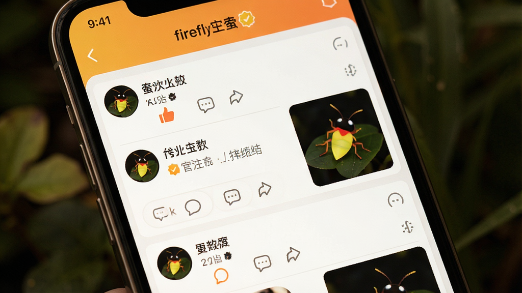 һ��չʾfireflyө���APP�������������ͼƬ������Ϊ�ֻ���Ļ��ʾ�����б����û�ͷ�񣬲���Ϊ���¹���ʽ��Ϣ���������ů���ã�ϸ�ڰ�������ͼ�ꡢ�������ݡ��ٷ���֤��ʶ�����ʸ��壬�ɾ����޶���Ԫ��