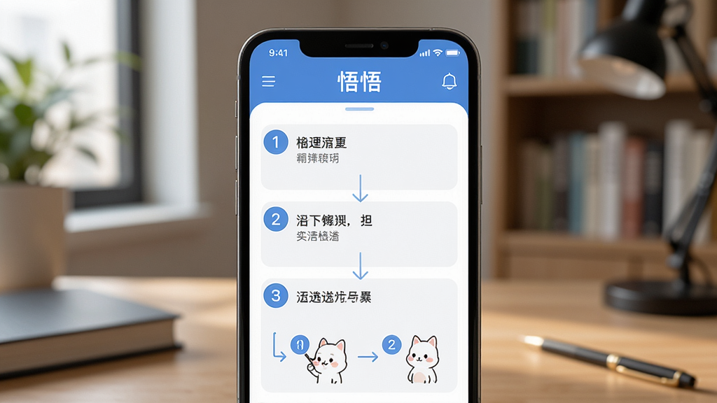 ����������һ���ֻ�����Ļ��ʾ������APP��ʹ�ý̳�ҳ�棬ҳ�����в���ָ����ʾ��ͼ�����ֲ������½ṹ���ֻ�����չʾ���������鷿�������Ű����������̳̻���ϸ���ϲ����б�ţ����ʸ��壬�ɾ����޶���Ԫ�ء�