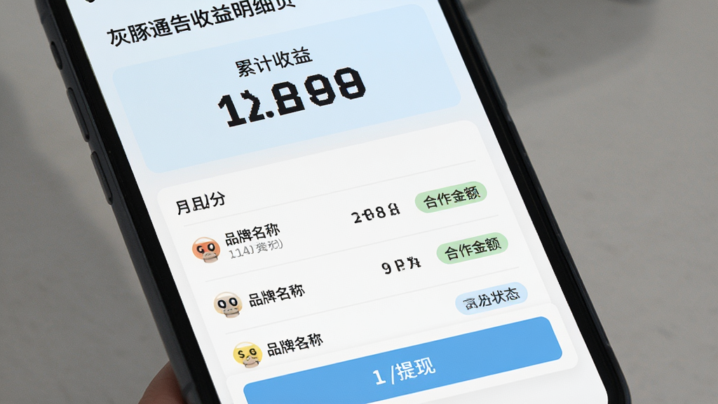 ����ͨ��������ϸҳ�棬�ֻ���Ļ��չʾ����ͳ�ƿ�Ƭ������Ϊ�ۼ��������֣��·�Ϊ���·���������б���ÿ����¼����Ʒ�����ơ����������״̬��ǩ���ײ������ְ�ť��������ɫ�԰�ɫ��ǳ��ɫΪ������������Ӵ֣���������ˬ������������������Ԫ��
