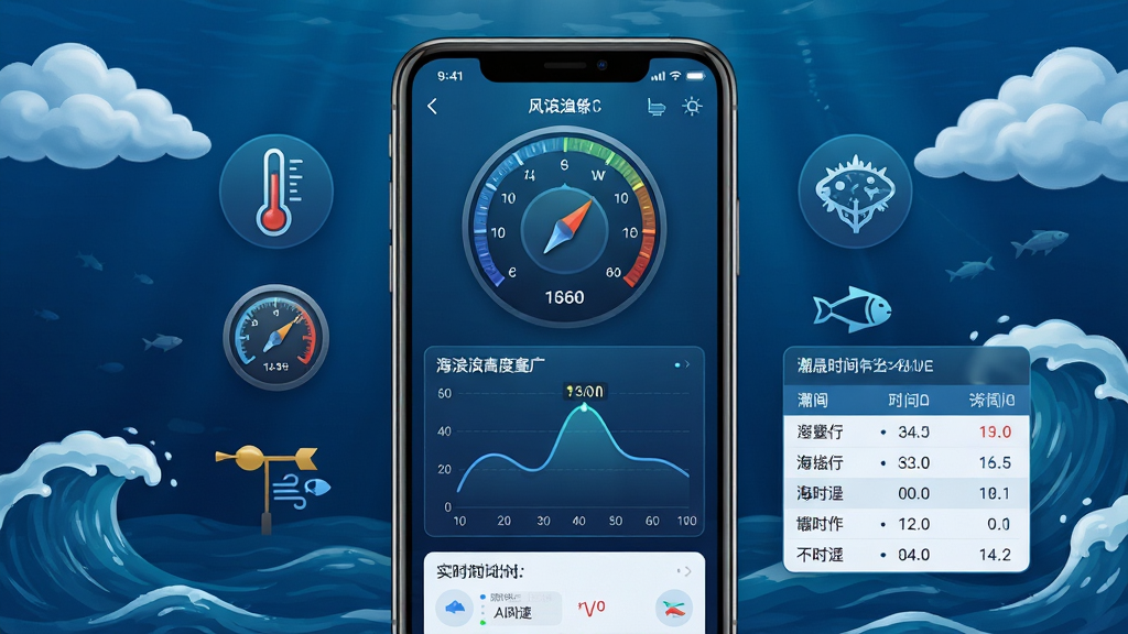 ������ҵAPPʵʱ���������ܽ��棬����������ɫ����Ϊ����������չʾ�ֻ���Ļ����Ļ�ϳ��ַ��ٷ����Ǳ��̡����˸߶�����ͼ�ͳ�ϫʱ�������Ļ��Χ�ж�̬���Ʋ�Ͳ���Ԫ�أ��������ֻ����У���������ֱ��ע��������ͼ�꣬���Ƽ����뺣��н�ϣ�ϸ�ڰ����¶ȼơ���ѹ�ƺͷ���꣬���ʸ��壬�ɾ����޶���Ԫ��