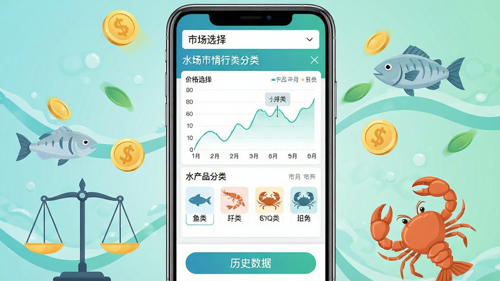 ������ҵAPPˮ���г�������棬��������Ϊ�ֻ���Ļ����Ļ����ʾ�۸���������ͼ��ˮ��Ʒ�����б����������ࡢϺ�ࡢз���ͼ�꣬�ֻ���Χ�н�ҡ���ƽ�Ӻ���Ϻз�廭������Ϊǳ����ɫ���䣬�������ֻ����У��Ϸ����г�ѡ���������·�����ʷ���ݰ�ť������������£�ϸ����������ͼ���ͻ��ҷ��ţ������������ɾ����޶���Ԫ��