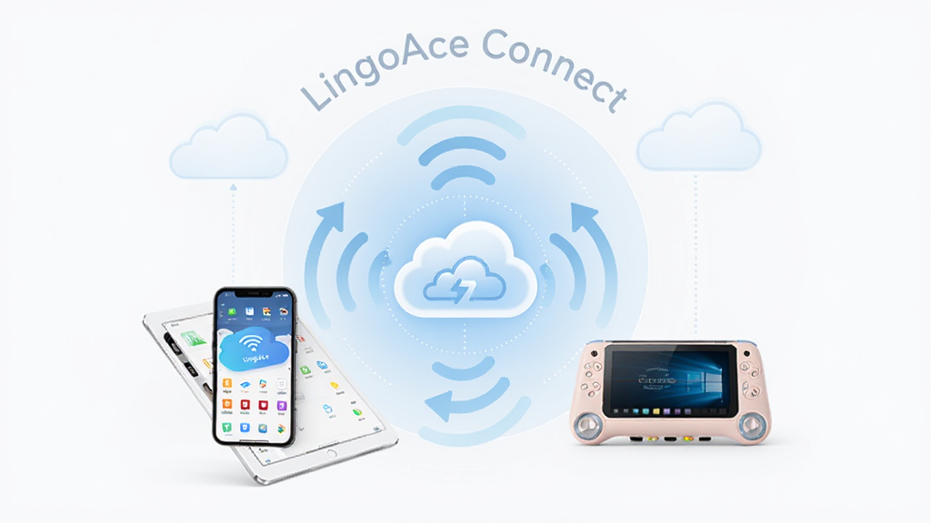 LingoAce Connect ���豸ͬ��ѧϰ����������Ϊƽ�塢�ֻ���ѧϰ����̨�豸����չʾ�����ֲ��û��ι�ͼ���Ű�����Ϊ�ƶ�ͬ��ͼ�꣬���Ϊ�Ƽ���Լ�磬ϸ�ڰ���Wi-Fi�źŲ��ơ��ƶ�ͼ�ꡢͬ����ͷ�����������ֱ�ע��LingoAce Connect�������ʸ��壬�ɾ����޶���Ԫ��