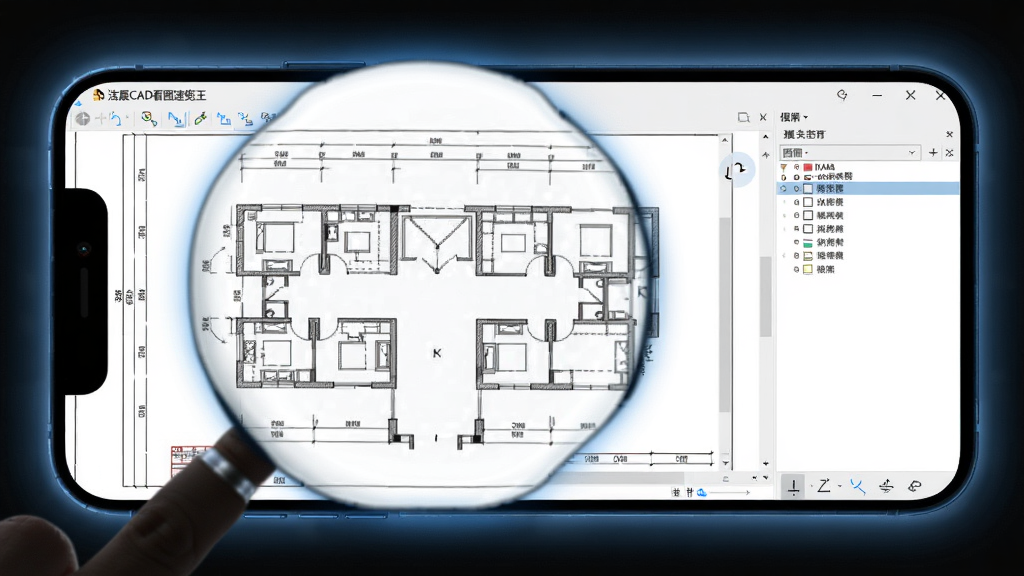 �Ƴ�CAD��ͼ����������������һ�Ŵ��ͽ���CADͼֽ���ڱ�˫ָ�Ŵ�鿴��ͼֽϸ�������ɼ��������Ҳ���ʾͼ���б��Ͳ������ߣ��ֻ���Ļ��Χ�е�������ɫ��Ч��������Ƽ���࣬���ʸɾ����壬�޶���װ��Ԫ�ء�
