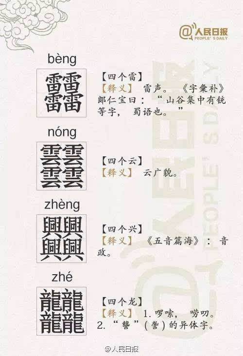 汉语字霸三叠字四叠字生僻字大全配图 汉字结构解析